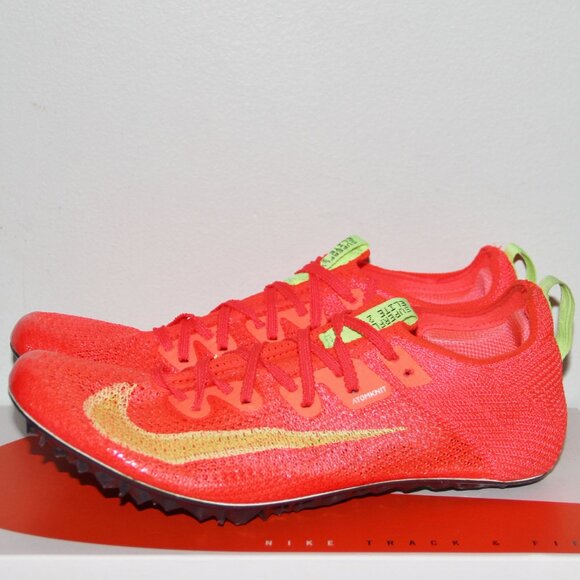 Nike Zoom Superfly Elite 2 Track Men 6 Womens 7.5 Bright Crimson Lime - Picture 2 of 9